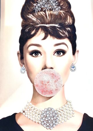 Audrey Hepburn (Size: 115cm x 76cm) - Get in touch for any custom size required.