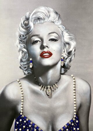 Marylin Monroe in Blue (Size: 60cm x 90cm) - Get in touch for any custom size required